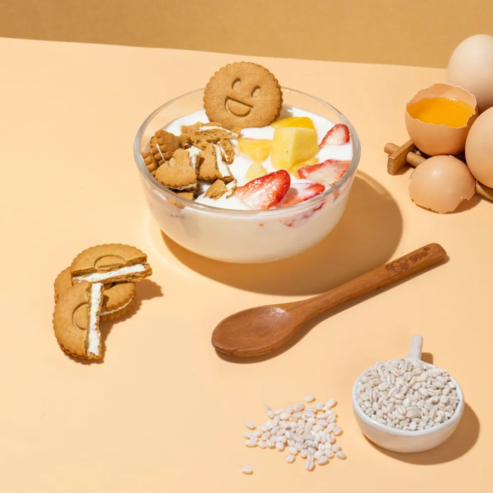 Yogurt-Filled Cookies — a Satisfying Whole-Grain Snack and Delicious Cereal Barley Biscuit for Guilt-Free Munching!