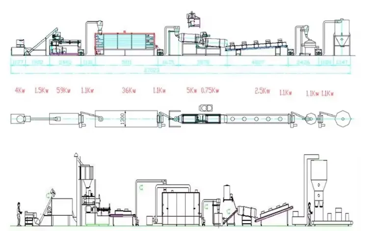 Various Colors and Shapes Fish Feed Extruder Making Machine