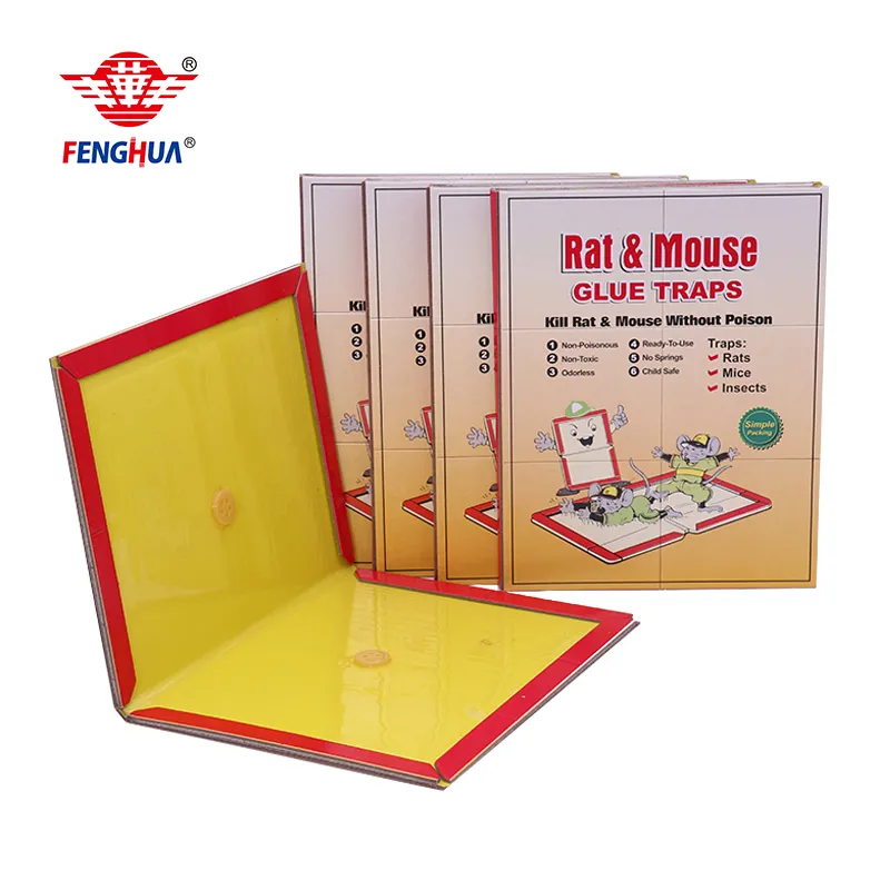 Adhesive Rodent Control Sticky Plastic Pad Boards Mouse Mice Rat Trap Glue