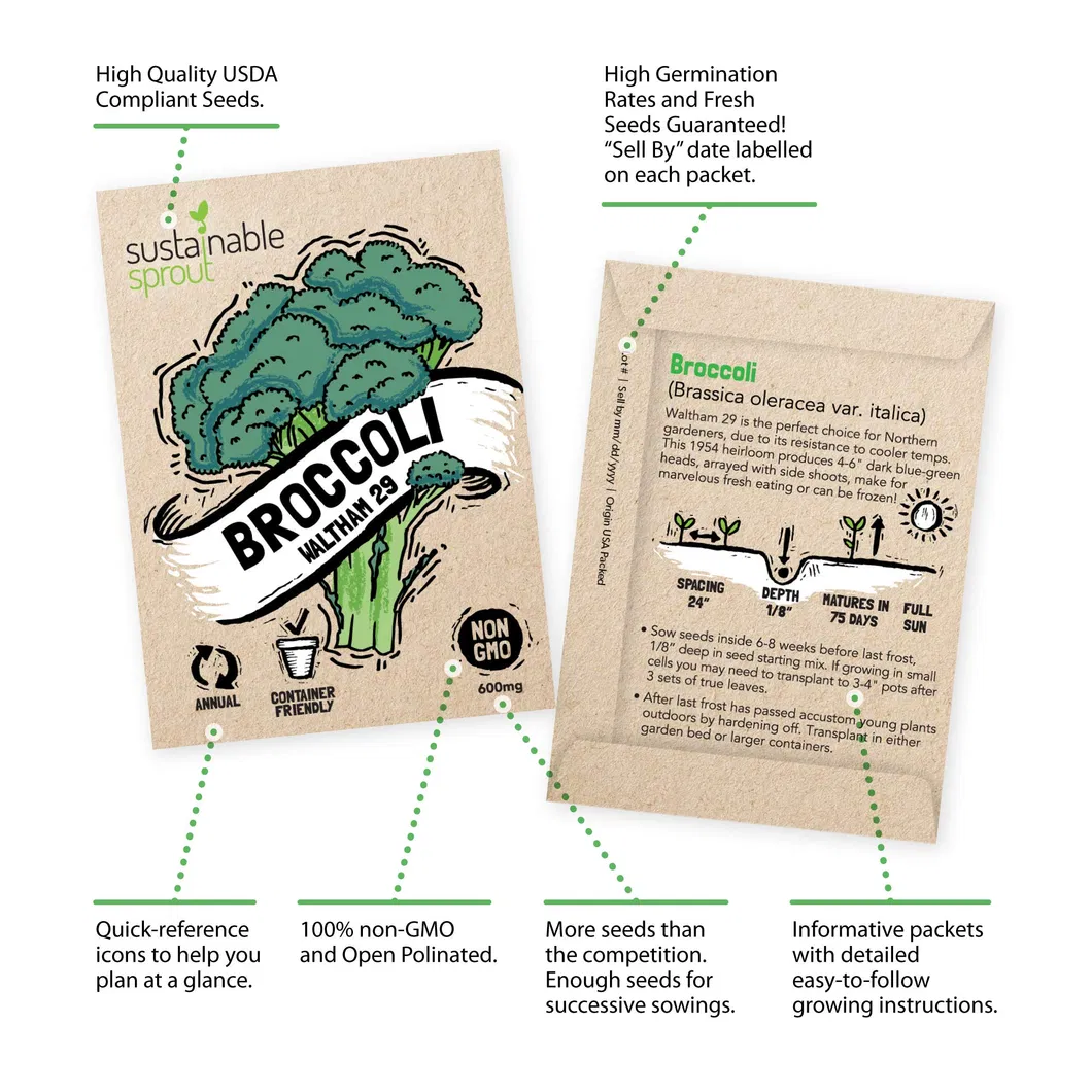 Premium Heirloom Vegetable Seeds Variety Pack for Home Gardens