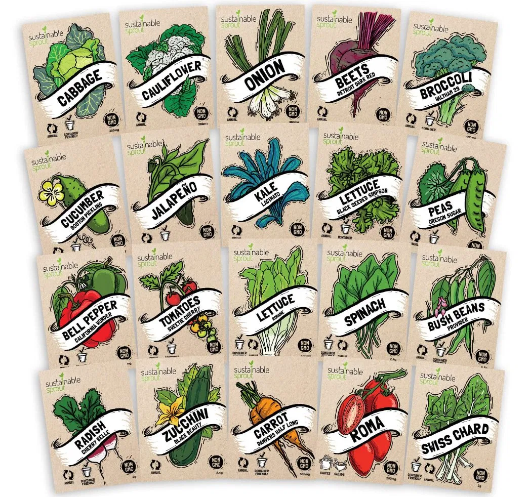 Premium Heirloom Vegetable Seeds Variety Pack for Home Gardens