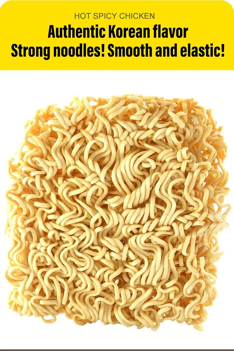 Chinmie Brand Wholesale Halal Instant Carbonara Flavor Korean Hot Chicken Ramen Noodles