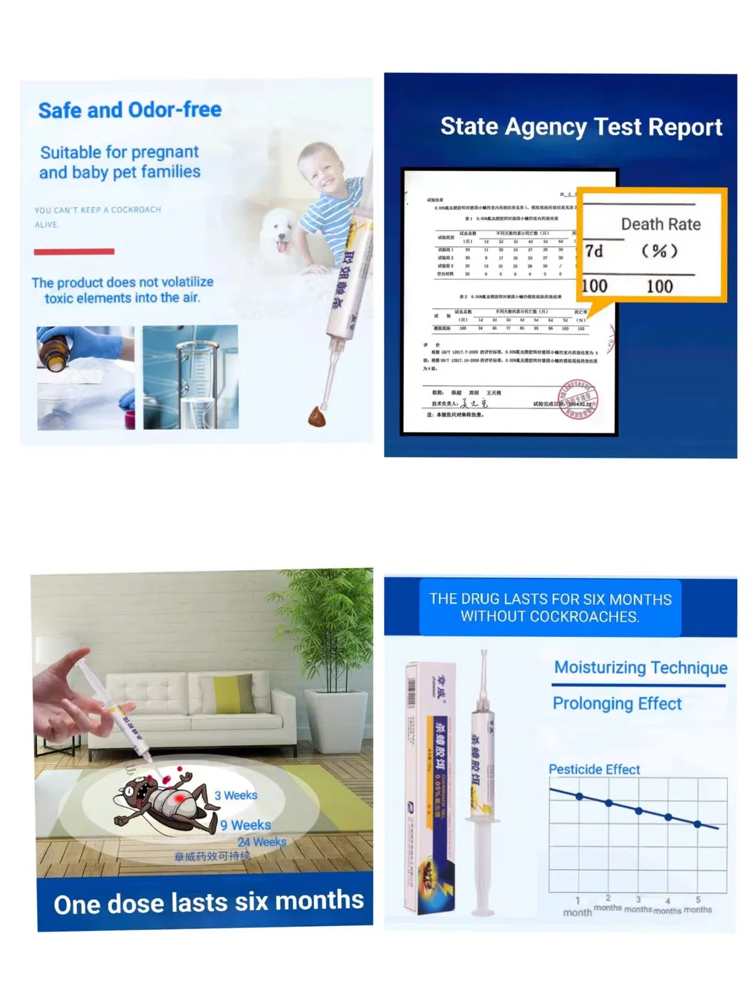 Kill Cockroach Fipronil (Gel Bait) Custom Specifications and Packaging Factory Price